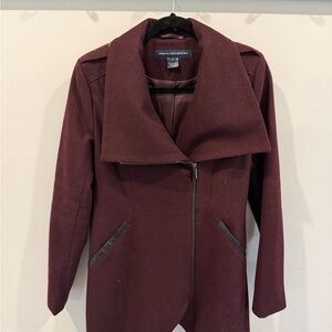 Burgundy Jacket with Zipper by French Connection